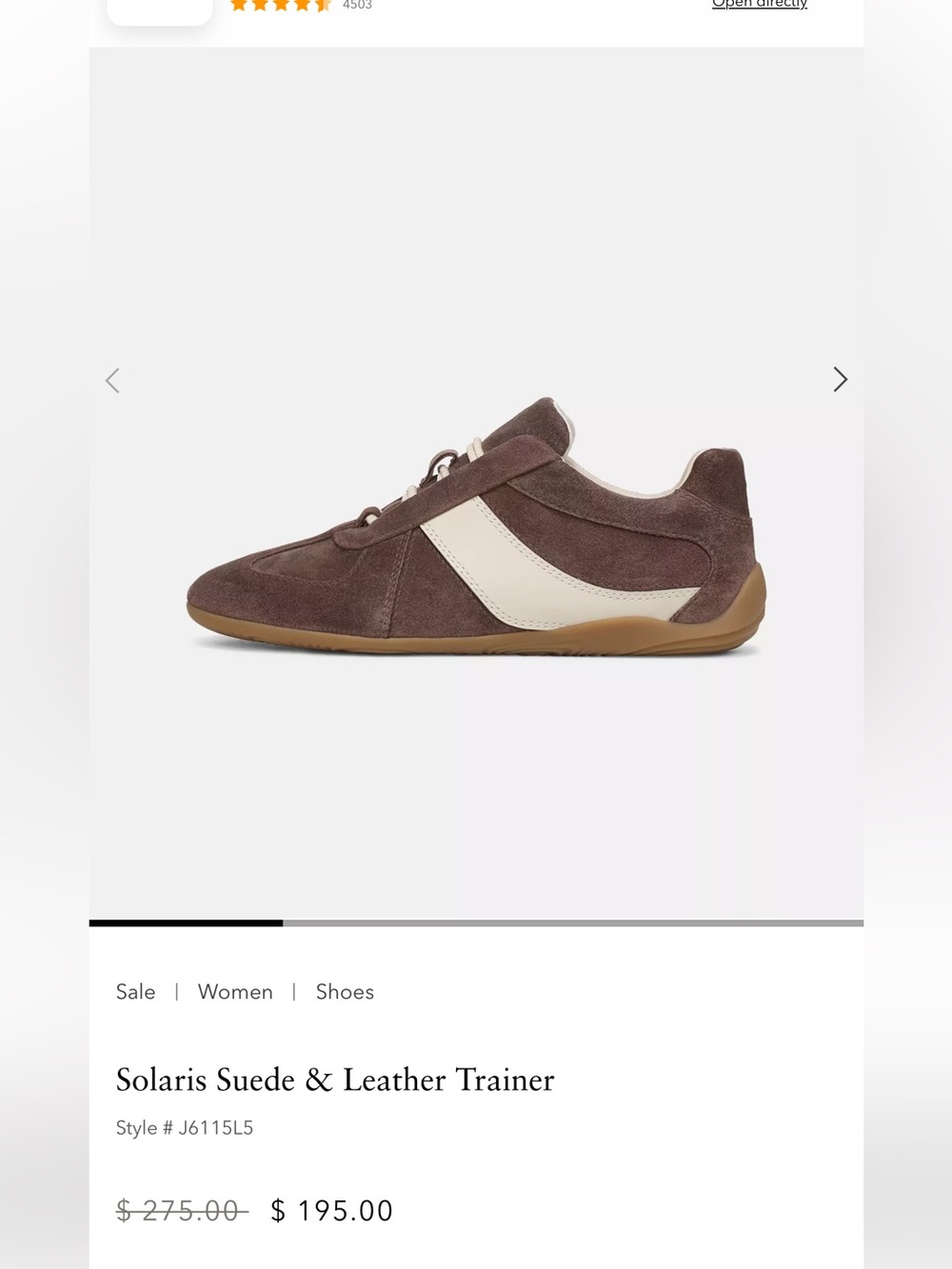 Vince Brown Suede Trainer with Cream Leather Accent
